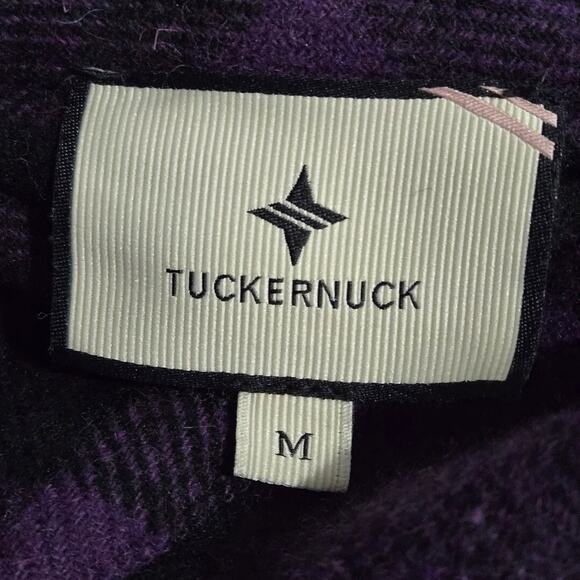 Tuckernuck Chandler Plaid Flannel Shirt Purple Aubergine Buffalo Western Medium - Picture 7 of 14